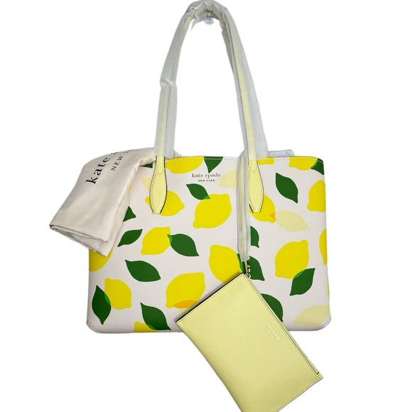kate spade Handbags - Kate Spade Parchment All Day Large Lemon Tote